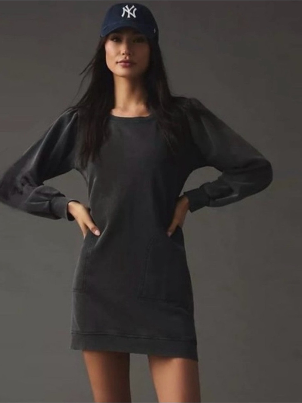Daily Practice by Anthropologie Washed Black Tunic Dress. Balloon sleeves Sz 3X